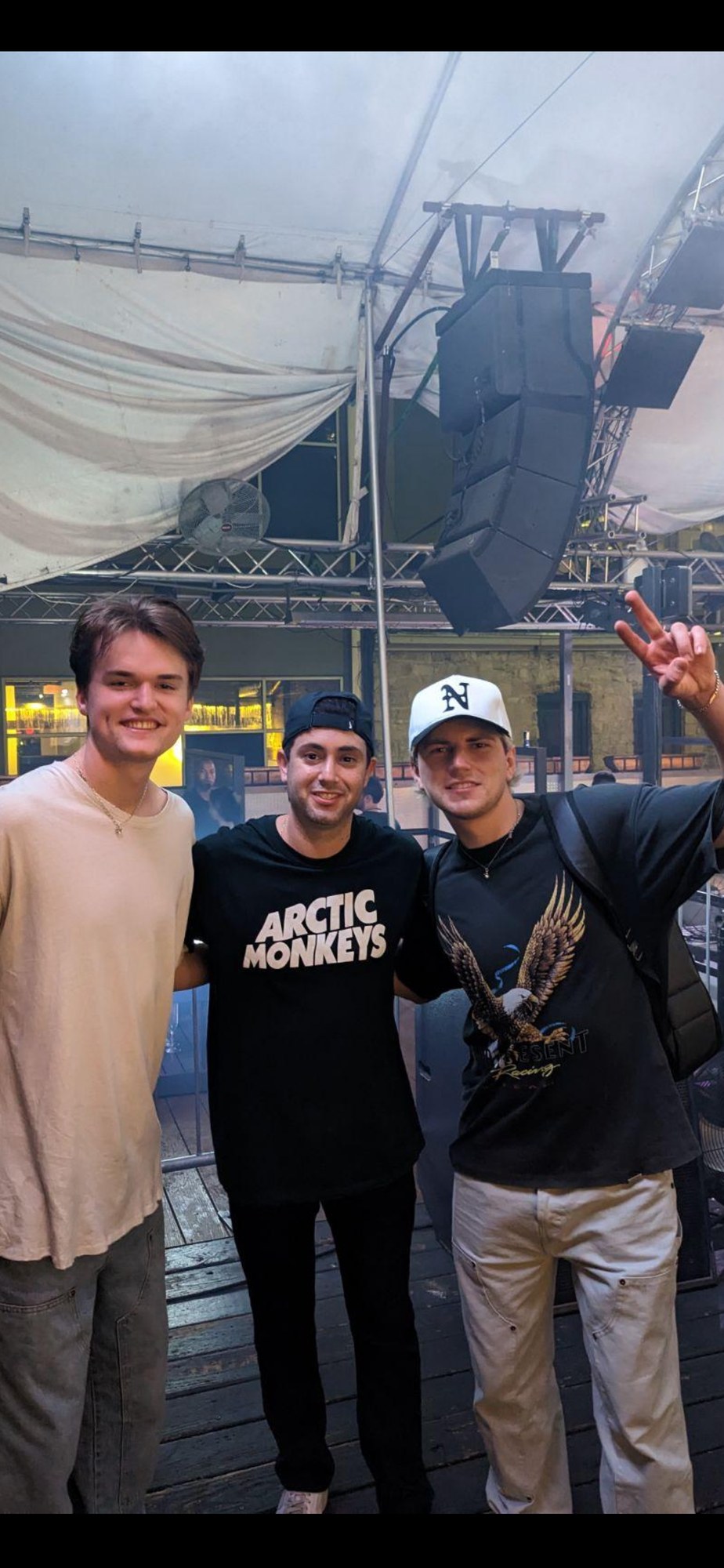 Backstage with friends
